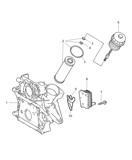2004 Chrysler PT Cruiser O Ring Diagram for 5086297AA