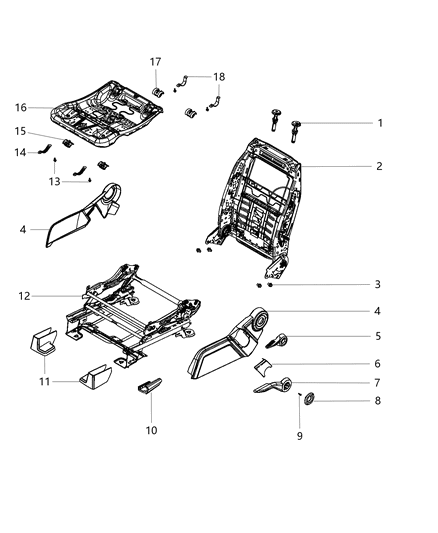 1989 Dodge Ram 50 Cover Riser Diagram for 1CZ14HL1AB