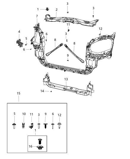Screw And Washer Tapping Hexagon Head M6.3X2.22X25.50 Diagram for 6509510AA