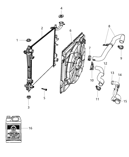 Lower Hose Diagram for 68502660AA