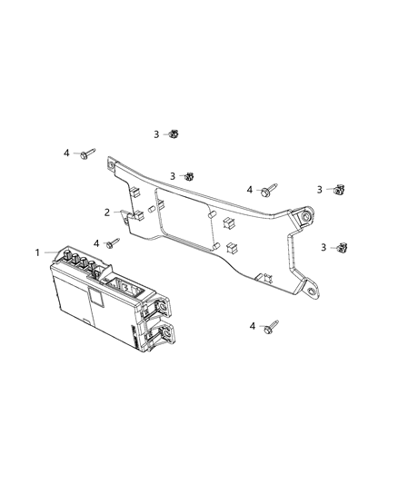 2018 Chrysler Pacifica Bracket Module Diagram for 68327063AB