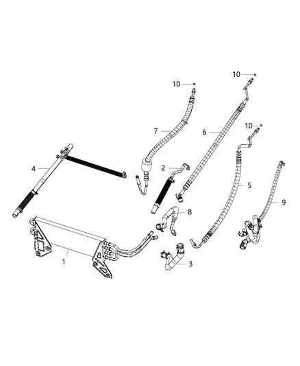 2015 Ram 3500 Hose Power Steering Return Diagram for 68031850AH