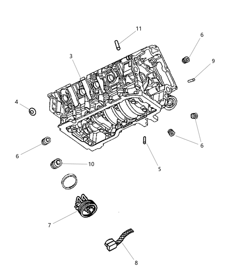 2005 Jeep Grand Cherokee Block Short Diagram for 5102738AC