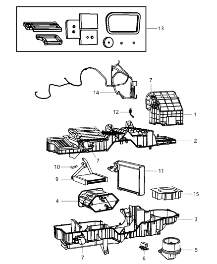 Motor Blower With Wheel Diagram for 68031462AA