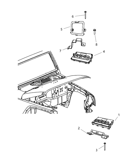 Module Powertrain Control Generic Diagram for 68034132AA
