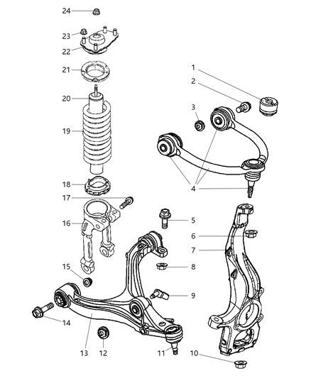 Arm Lower Control Front Diagram for 52089980AG