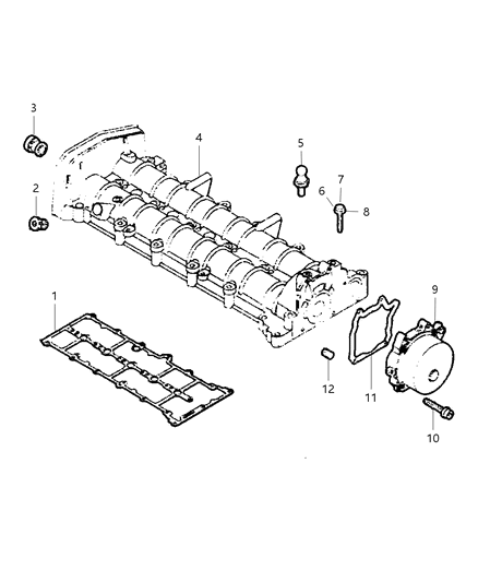 Bolt Hexagon Flange Head M8X71.00 Diagram for 68093032AA