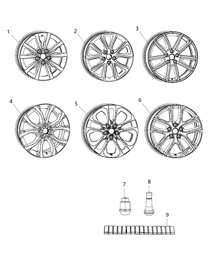 Wheel Aluminum Diagram for 1XC16GSAAC
