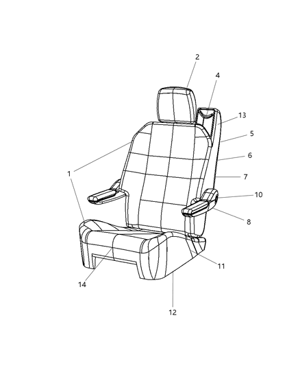 Cover And Foam Rear Seat Back Diagram for 1HV401S3AA