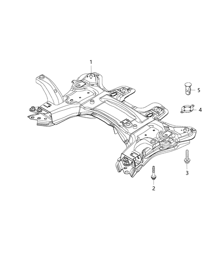 Crossmember Front Suspension Diagram for 68371783AA