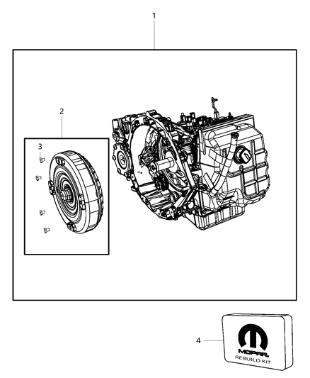 Converter Package Torque Diagram for 68036990AA