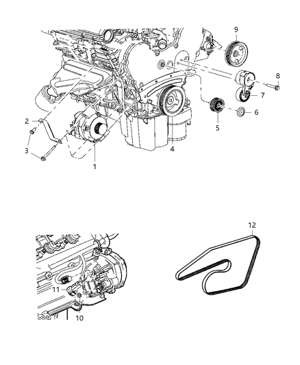 2016 Chrysler Town & Country Belt Accessory Drive Diagram for 4892840AA