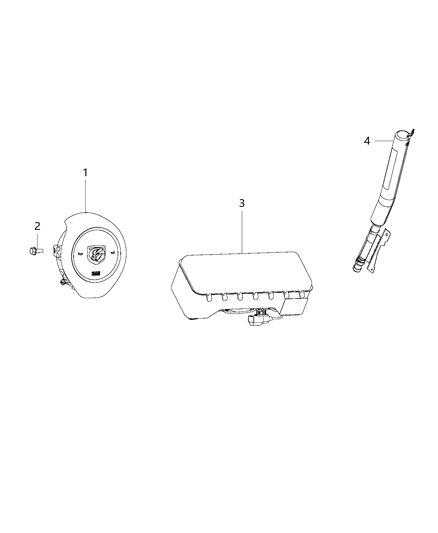 Air Bag Driver, Driver Side Diagram for 5SH64LR9AA
