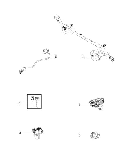 2012 Jeep Patriot Wiring Kit Trailer Tow Kit Includes Bag, Label And Harness Diagram for 68395316AB