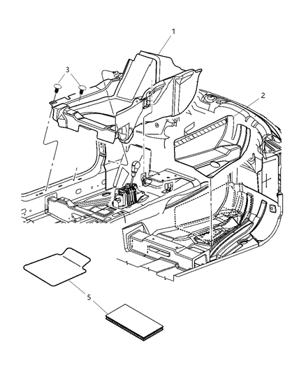 Mat Kit Front & Rear Carpet Diagram for 1UM15HL1AA