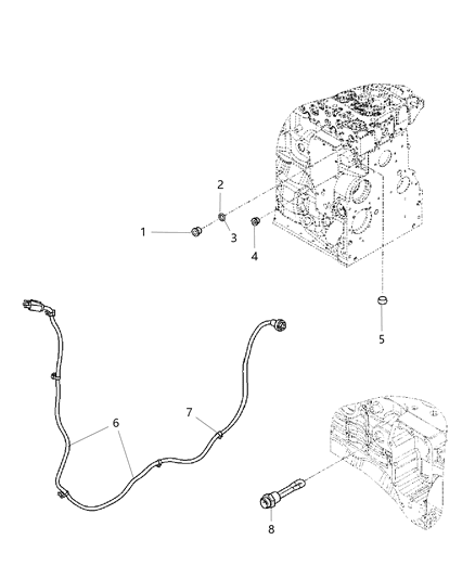 Cord Engine Block Heater Diagram for 5136845AA
