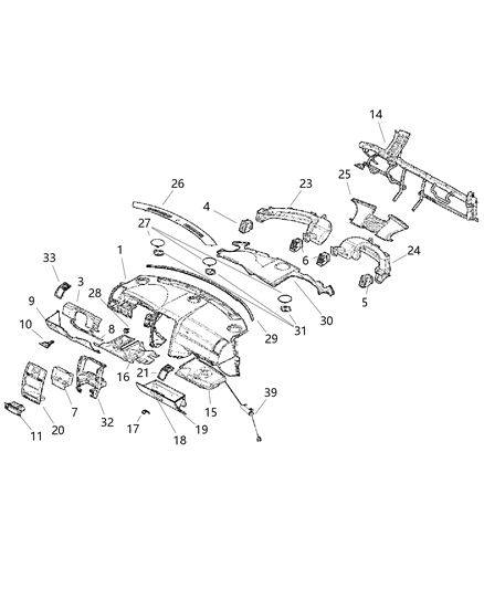 Bracket Radio Diagram for 5059189AB