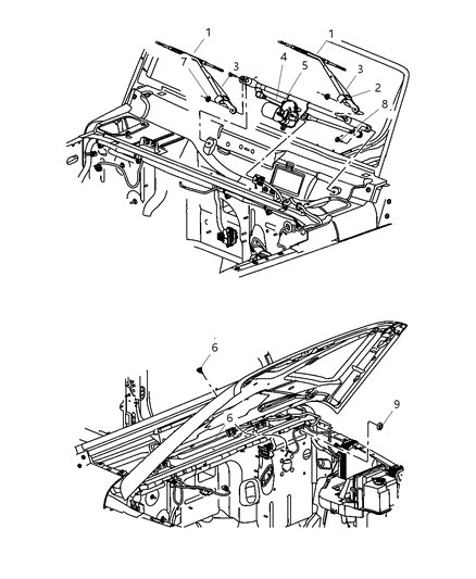 Arm Front Wiper Diagram for 68002392AA