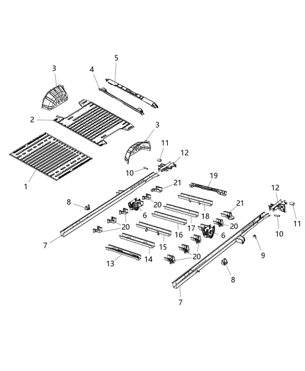 1997 Jeep Cherokee Loop Cargo Tie Down Diagram for 68266768AA