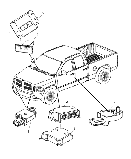 Sensor Air Bag Diagram for 4672311AA