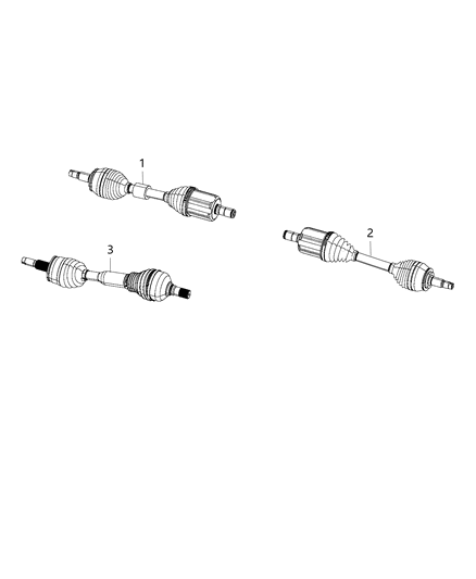 2016 Chrysler 300 Shaft Axle Half Diagram for 52123739AC