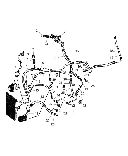 2016 Ram ProMaster 3500 Line A/C Diagram for 68012750AA