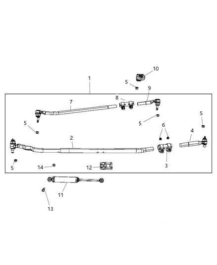 1985 Chrysler New Yorker Rod And Link Steering Diagram for 52122362AF