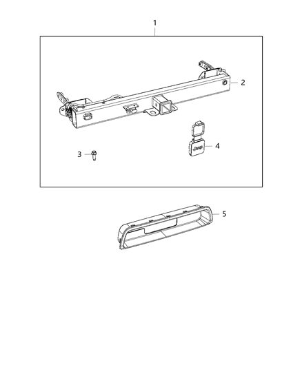Hitch Trailer Diagram for 68255633AA