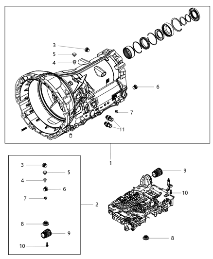 Plug Kit Transmission Diagram for 68402882AA