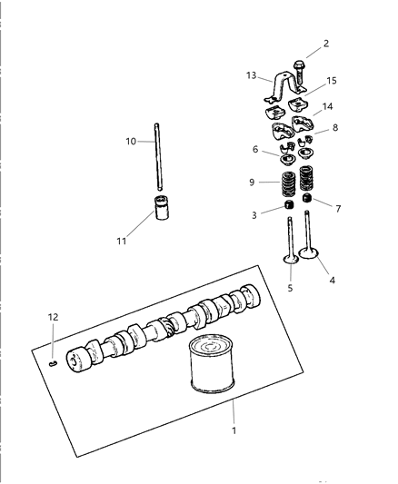 Tappet Valve Diagram for 53010574AA