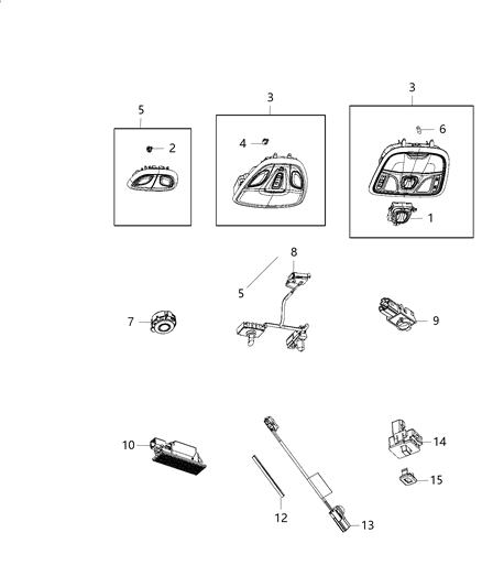 1986 Dodge Lancer Lamp Dome And Reading Diagram for 1ZV60DX9AA
