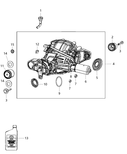 1999 Dodge Ram 3500 Van Mount Differential Diagram for 5147113AB