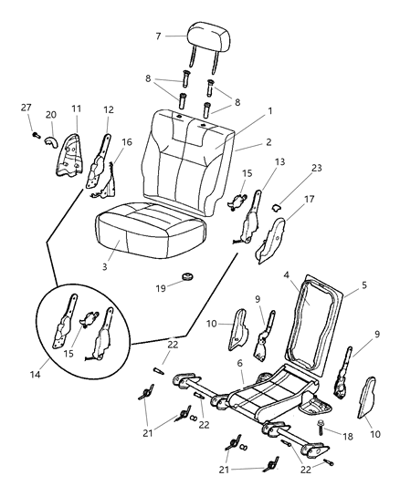 Cupholder 20% Back Diagram for SQ861C3AA