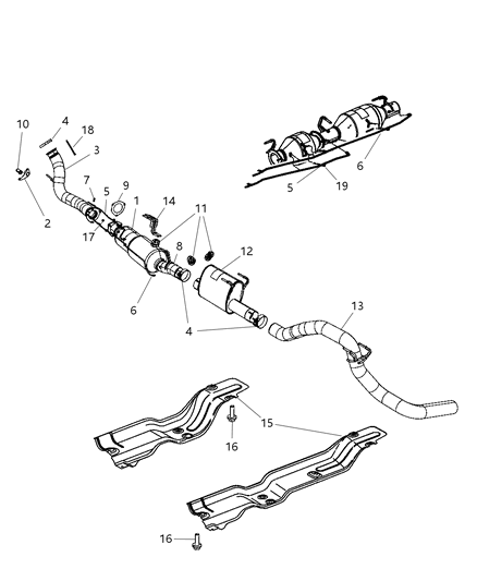 2020 Ram 2500 Clamp Exhaust Diagram for 52121859AC