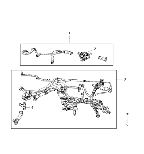 2011 Dodge Durango Hose And Tube Heater Supply And Return Diagram for 68281056AG