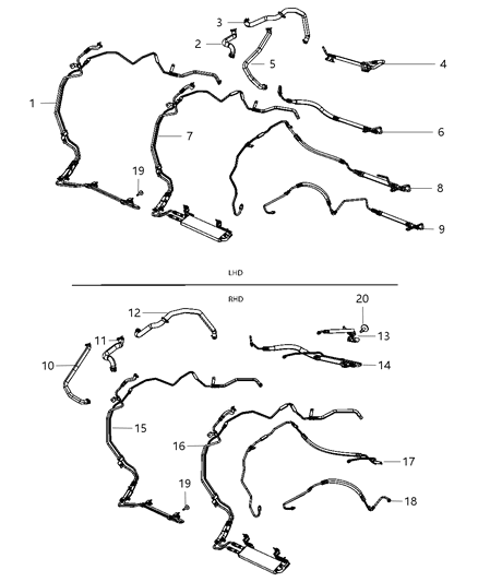 Cooler Power Steering With Hose Diagram for 5154457AA