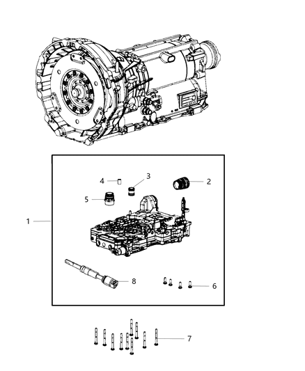 1988 Dodge B350 Valve Body & Control Unit Transmission Diagram for 68431657AA