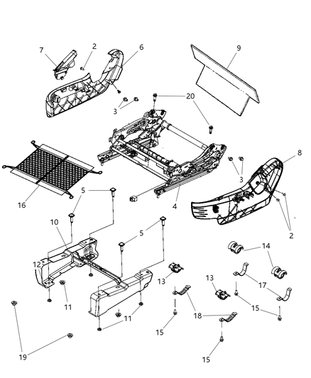 Shield Passenger Outboard, Passenger Side Diagram for 1JB261D5AA