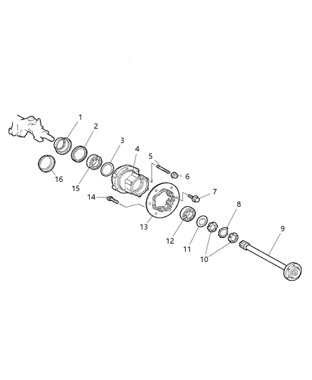 Bearing Wheel Diagram for 5103562AA