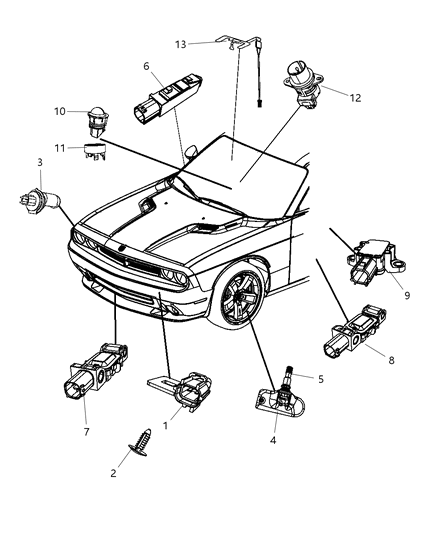 Sensor Tire Pressure Diagram for 56029400AD