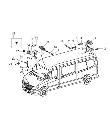 2009 Dodge Sprinter 2500 Bracket Diagram for 68013428AA