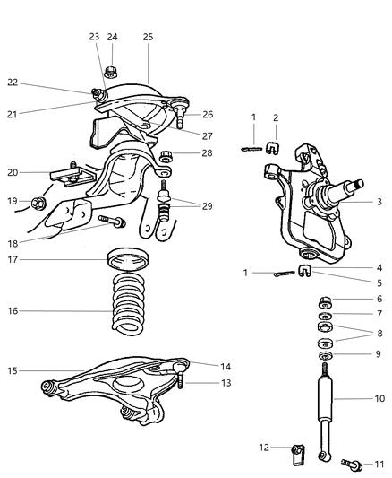 Snap Ring Control Arm Diagram for 6034969