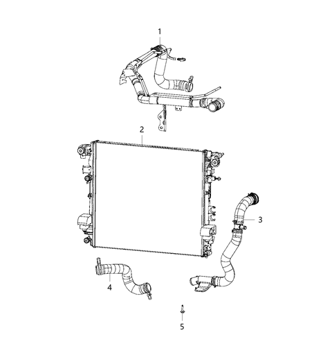 1984 Dodge Ramcharger Hose Radiator Outlet Diagram for 68320360AC