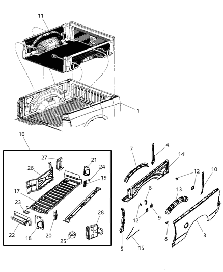 Panel Closeout Diagram for 55112318AB