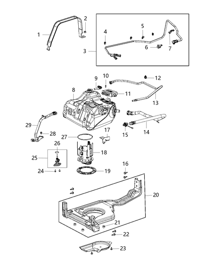 Cap Diesel Exhaust Fluid Diagram for 68145555AC