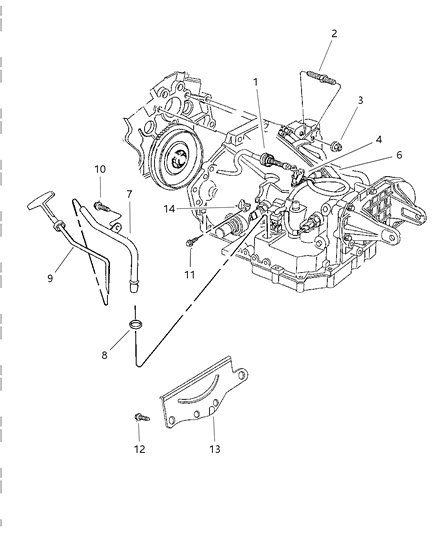 1991 Chrysler Town & Country Clamp, Gearshift Cable Retention Diagram for 4593791