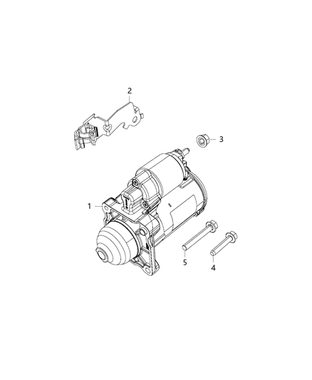 2011 Jeep Grand Cherokee Starter Engine Diagram for 56029786AA
