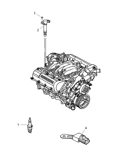 2012 Dodge Challenger Spark Plug Diagram for SPRC7PYCB4