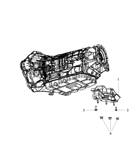 2010 Jeep Liberty Bracket Transmission Mount Diagram for 52122333AA