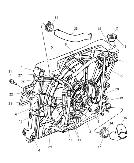Screw And Washer Hexagon Head M6X1X20 Diagram for 6102117AA